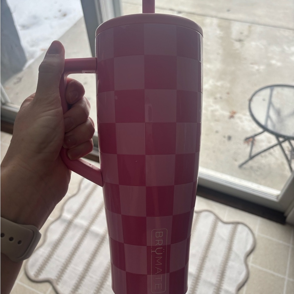 Bromate Eras Pink Checkered Tumbler